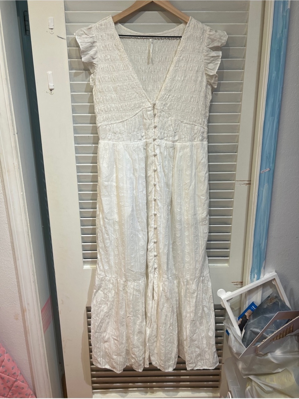 Anthropologie the peregrine dress white small excellent condition - Picture 4 of 7